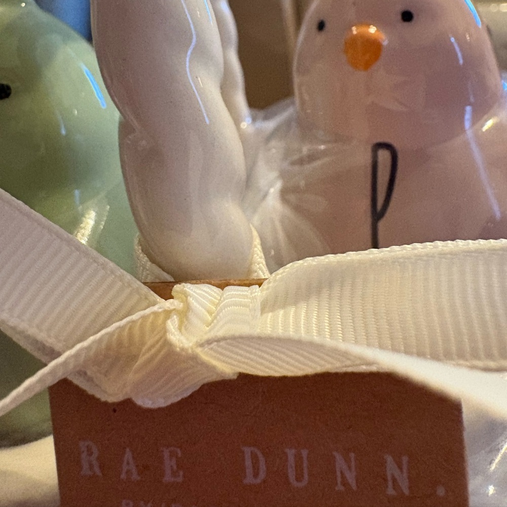 Rae Dunn Green and Pink Chick Shakers - Picture 2 of 2